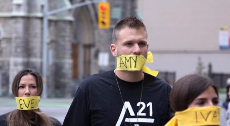 Silent marchers decry human trafficking
